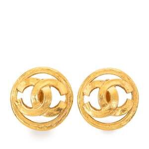 Chanel Cc Logo Round Clip-On Earrings #256773C72B